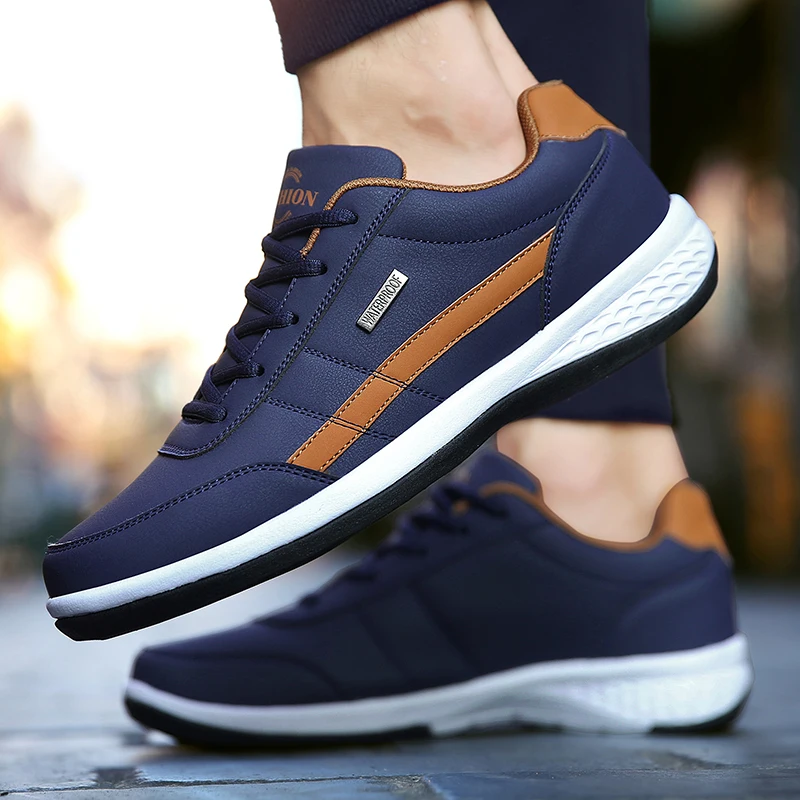 

Leather Men Shoes Luxury Brand England Trend Casual Shoes Men Sneakers Italian Breathable Leisure Male Footwear Chaussure Homme