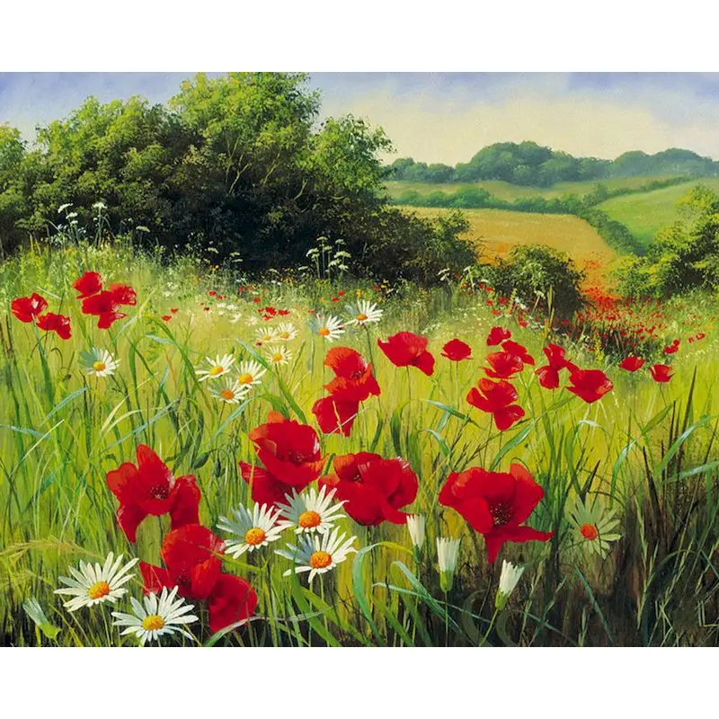 

GATYZTORY 40×50CM DIY Painting By Numbers Flowers Picture Colouring Zero Basis HandPainted Oil Painting Unique Gift Home Decor
