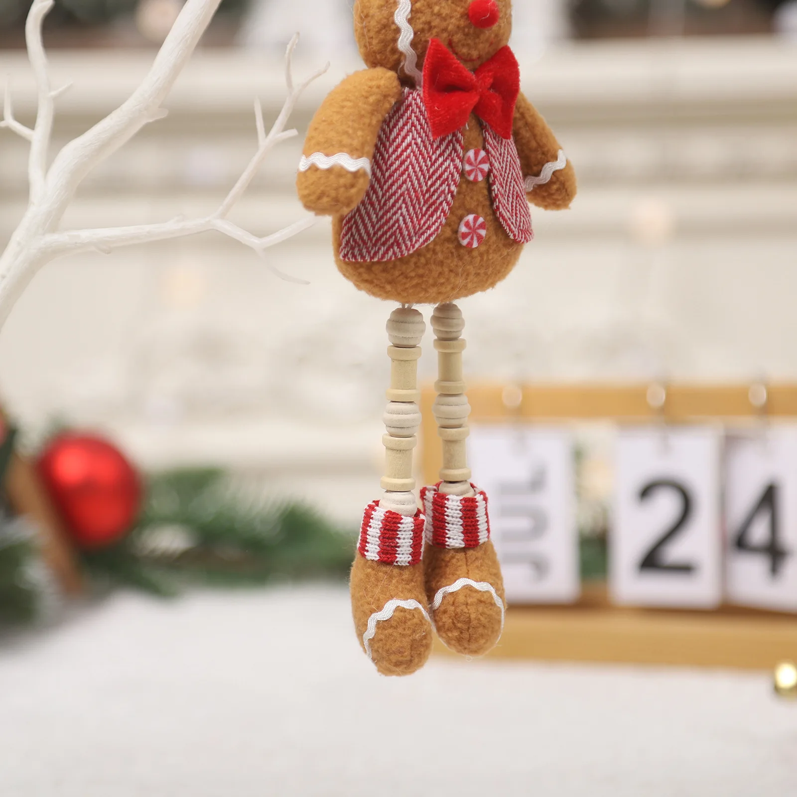 Christmas gingerbread man hanging ornaments long-legged gingerbread man doll mini pendant christmas decorations