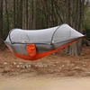 Camping Hammock And Portable Travel Outdoor Hanging Sleeping Hammock With Mosquito Net Single And Double Size Nylon Fabric 6