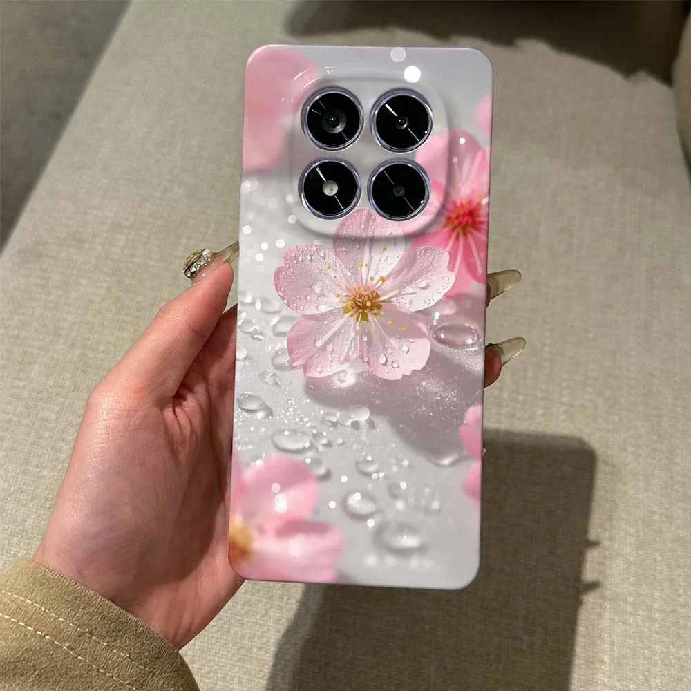 Artistic Pink Cherry Blossom Wave Oil Phone Case Cover