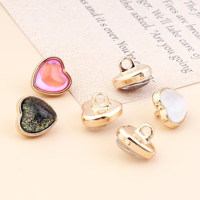 Metal Sewing Buttons Accessories  Metal Buttons Heart Shank - Heart-shaped  Metal - Aliexpress