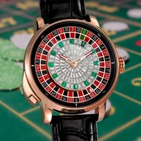 PINDU Design nouveau NH35A montres mécaniques hommes bouton poussoir tourner russe Roulette jeu saphir miroir diamant cadran montre pour hommes 2