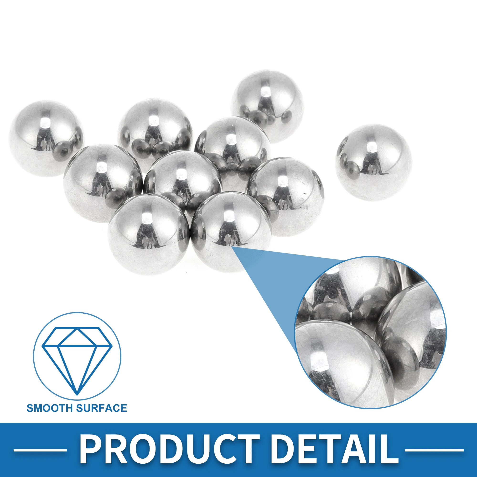 X Autohaux 19.9mm 베어링 볼 베어링 스틸 G100 정밀 볼 실버 톤 10개