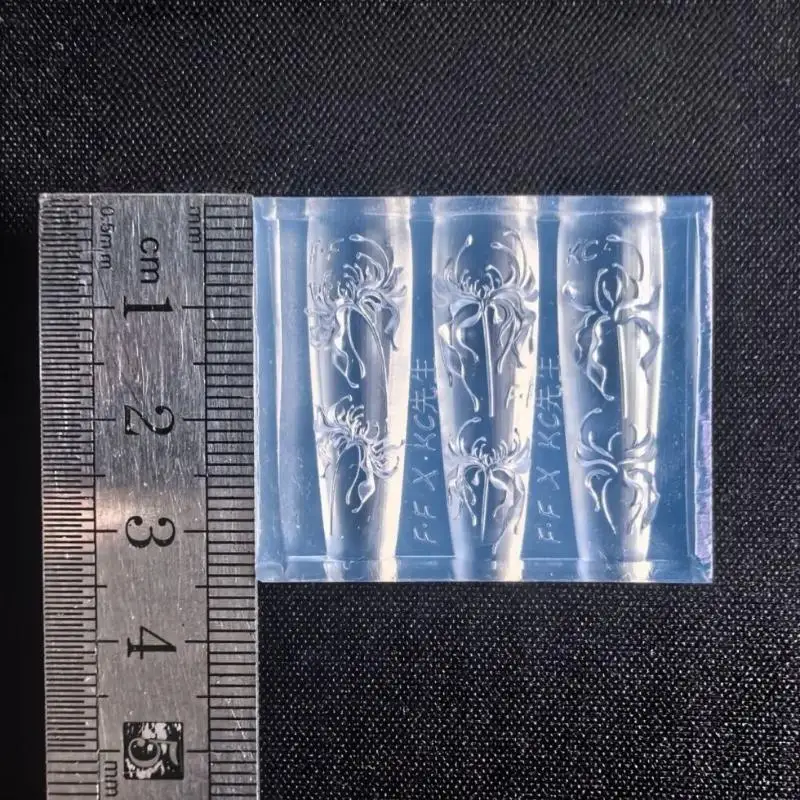 【AD】3D Lycoris Radiata 꽃 실리콘 네일 아트 몰드 투명 매니큐어 조각 몰드 DIY 레드 릴리 꽃 패턴 몰드