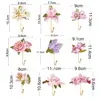 Clothes Hook Wall-mounted Non-slip Towel Hanger Resin Creative Rose Flower Design Key Hook For Hallway 6