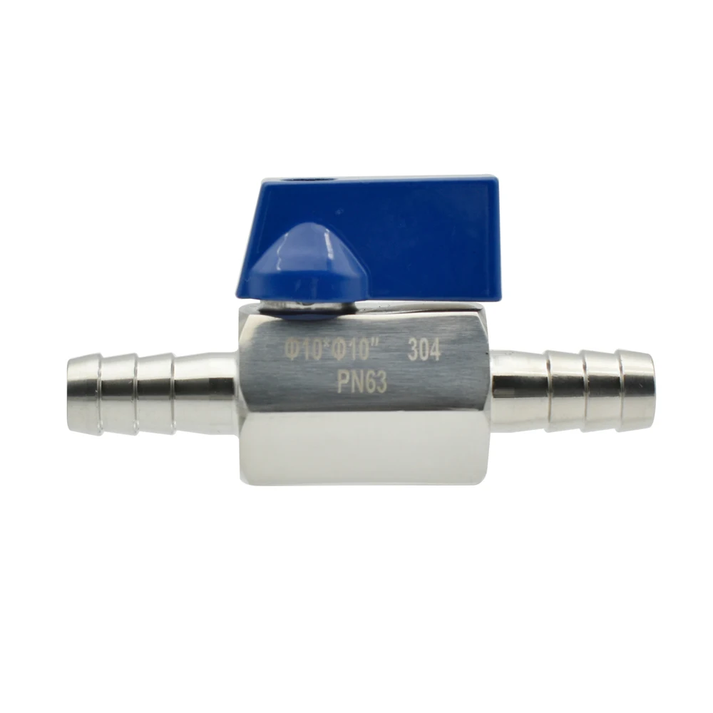 Brass Ball Valve 1/2 NPT Male X 3/8 Hose Barb - Mini Shut Off Switch With 180 Degree Handle