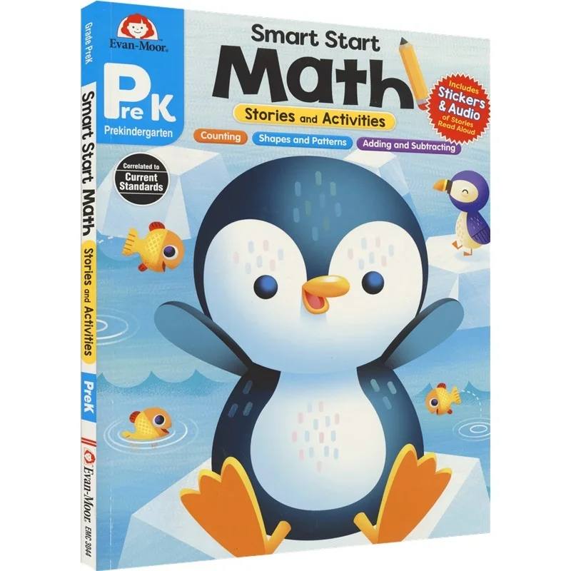 

Evan-Moor Smart Start Math, PreK Workbook, Children's books aged 4 5 6 7 English books 9781645141501