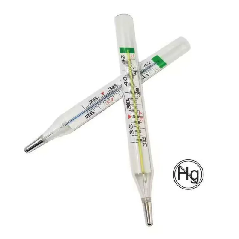 Mercury Free Non-toxic Household Clinical Glass Thermometer Celsius Accuracy  Large Screen Body Temperature Fever Indicator 4