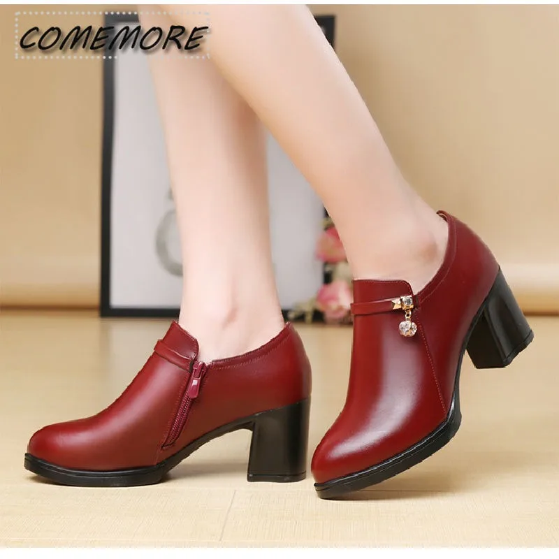 Anna Botas de Vaquero Modernas con Cremallera Lateral main image 1
