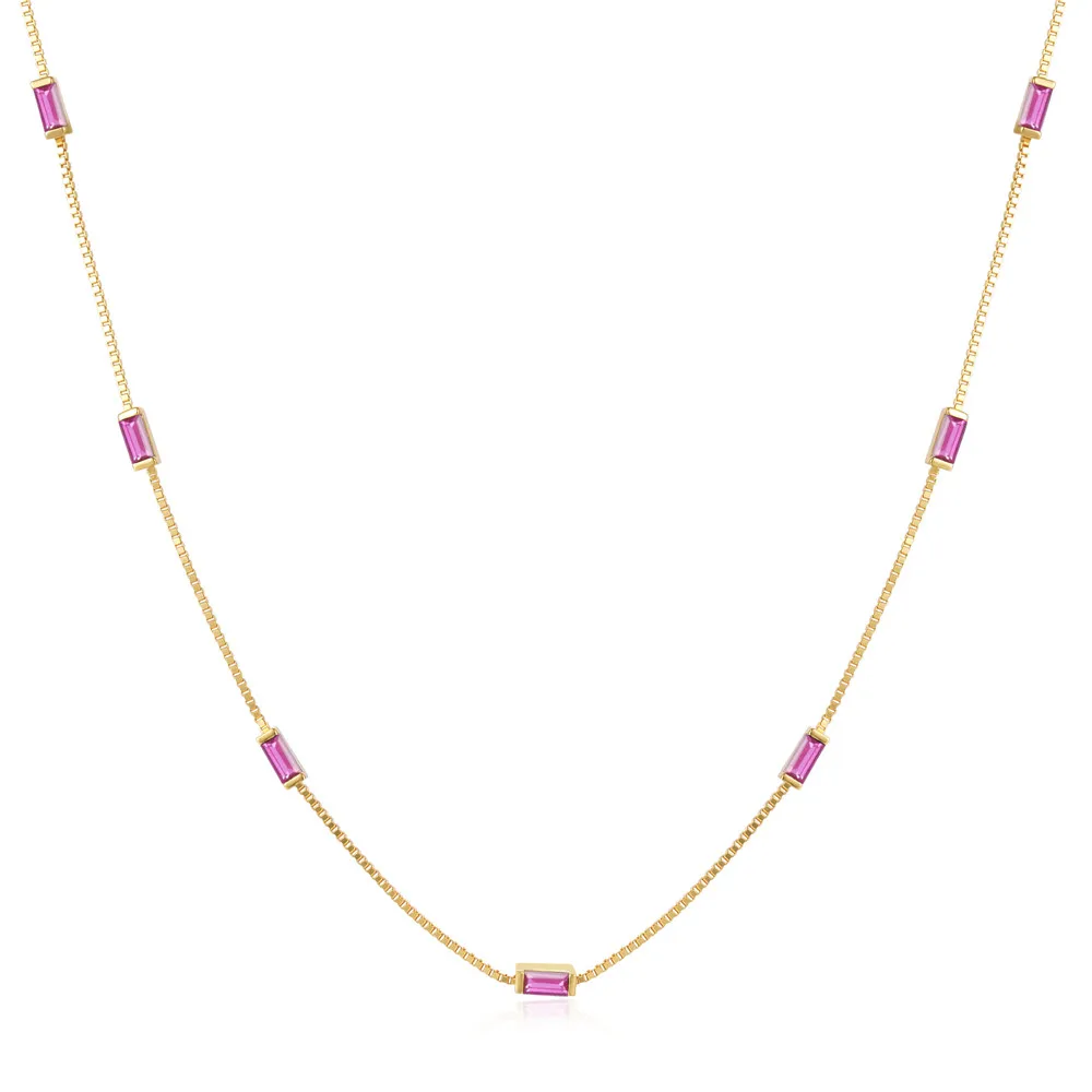 Colored Zircon Necklace Close-up