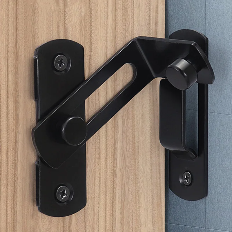Sliding Barn Door Latch for Locking Sliding 90 Degree Right Angle Door Lock Gate Bolt Wine Cabinet Closet Window Door Lock Plug 1