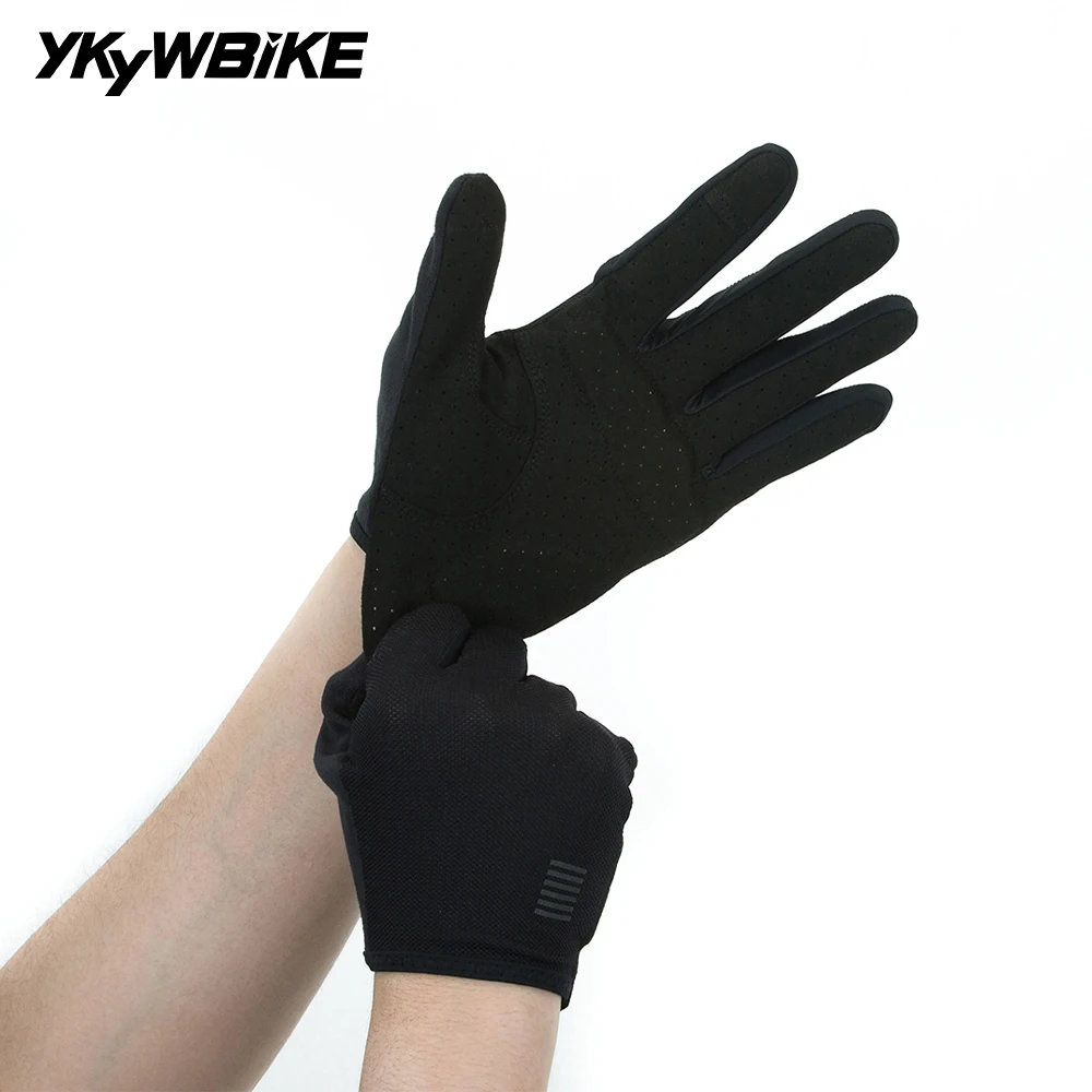 YKYWBIKE Cycling Full Finger Gloves Touch Screen Anti-slip Shock-Absorbing Bicycle Gloves Road Bike Outdoor sport gloves