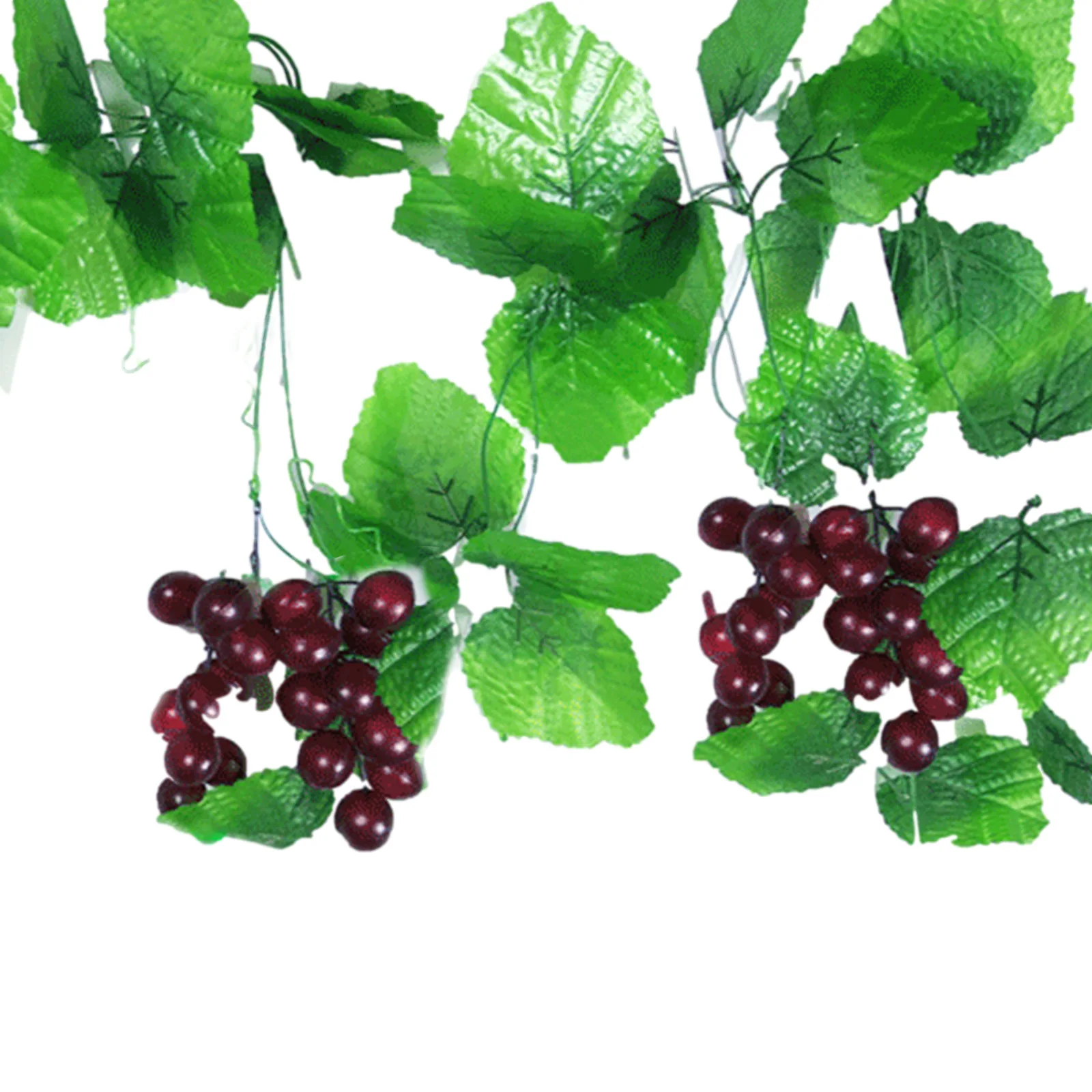 Artificial Grapes 4pcs Creative Artificial Grape Vines With Grapes Plastic Fruit Grapevines Simulation Fruits for Wedding Party Home Wall Decor