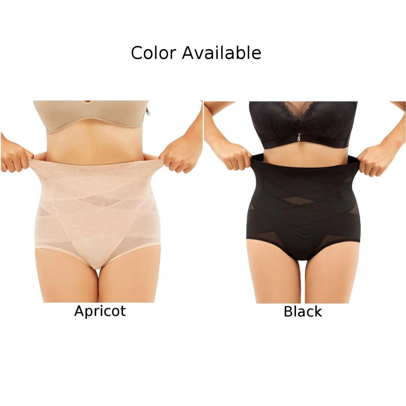 Womens High Waisted Tummy Butt Lifting Underpants Sexy Seamless Slimming Shaping Underwear Solid Color High Stretch Lingerie