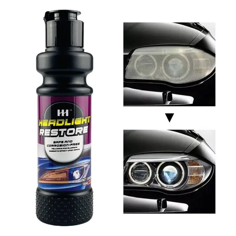 

Car Headlight Repair Fluid 100ml Headlamp Restore Cleaner Portable Headlight Restorer For RVs Motorcycles Trucks Bikes Cars