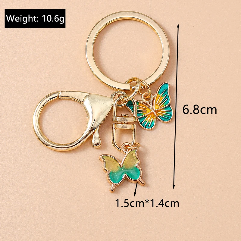 Aihua Cute Flower Red Heart Keychain For Women Men Girls Lovely Colorful Heart Keyrings Handbag Car Key Jewelry Accessories – Detail 12
