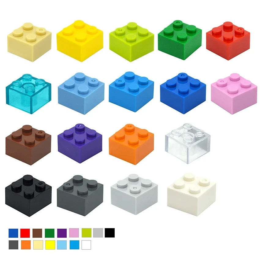 Construction Blocks Building Blocks Anime Block Toys 50PCS DIY 2x2 Dots Building Blocks Thick Figures Bricks Educational Creative Size 2*2 Dots Toy for Children