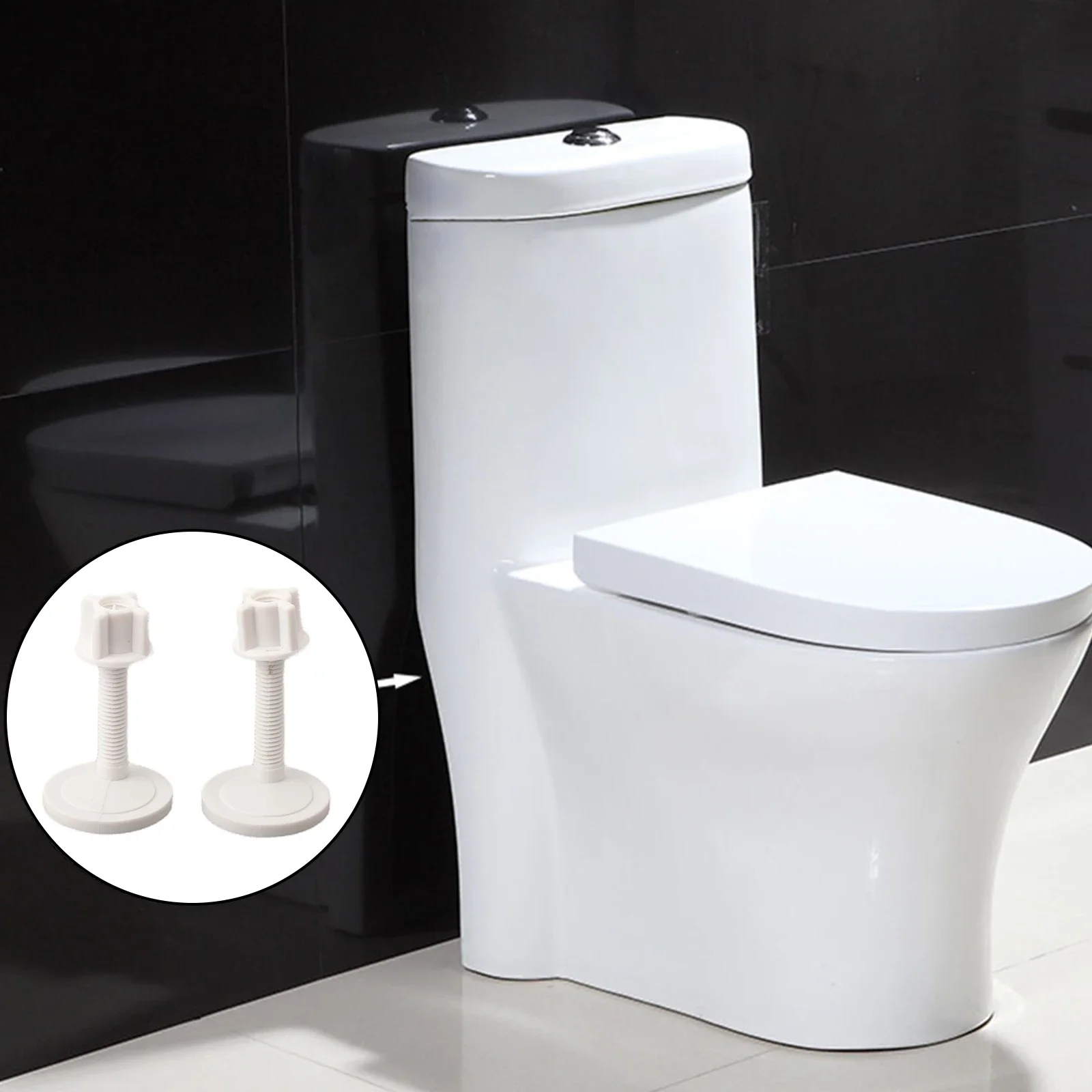 TOilet Screw Toilet Hinge Screws Bolt Fixing Accessories Hinge Screw Top And Bottom Set Toilet Parts Plastic Material