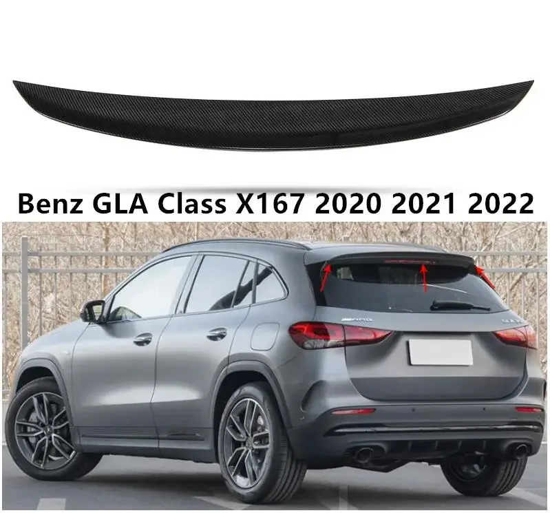 

Spoiler For Mercedes-Benz GLA Class X167 GLA180 GLA200 GLA35 2020 2021 2022 Rear Wing Lip Tail Trunk Spoilers ABS Paint Carbon