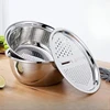 3PCS/1Set Vegetable Slicer, Stainless Steel Slicer, Potato Slicer, Vegetable Washing Basin, Drain Basket, Multifunctional 3