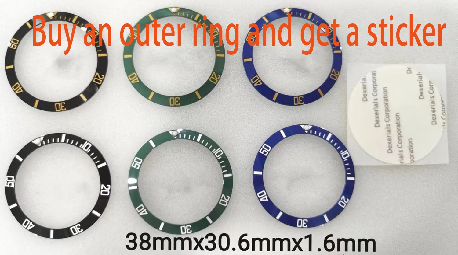 Lunetta In Ceramica 38Mm Adatta Rlx Gmt Submariner Omega Seamaster 300M Lunetta Per Orologio Inserto Cassa Scala Lunetta Esterna