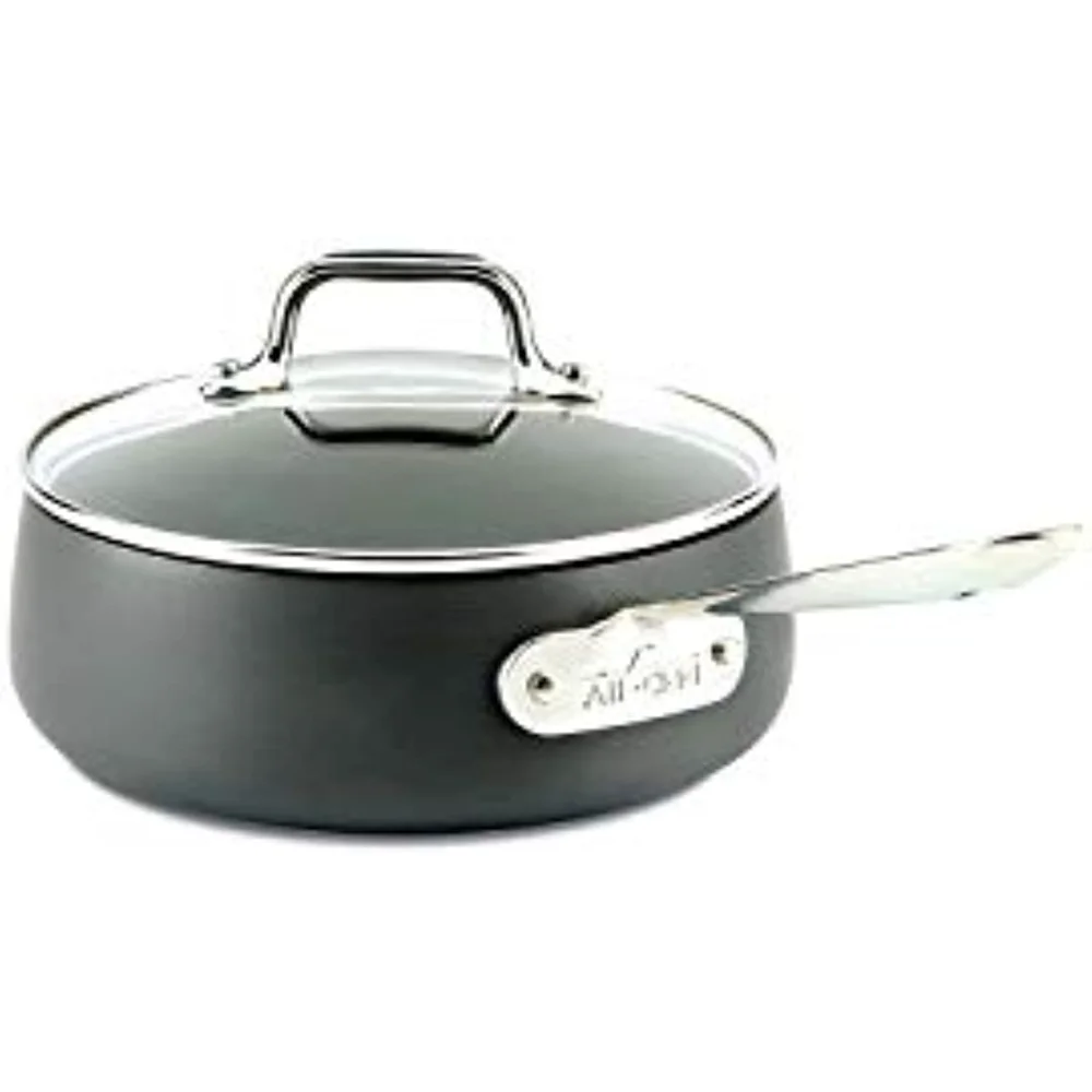 

All-Clad Hard Anodized Nonstick Sauce Pan Cookware, 2.5-Quart, Black