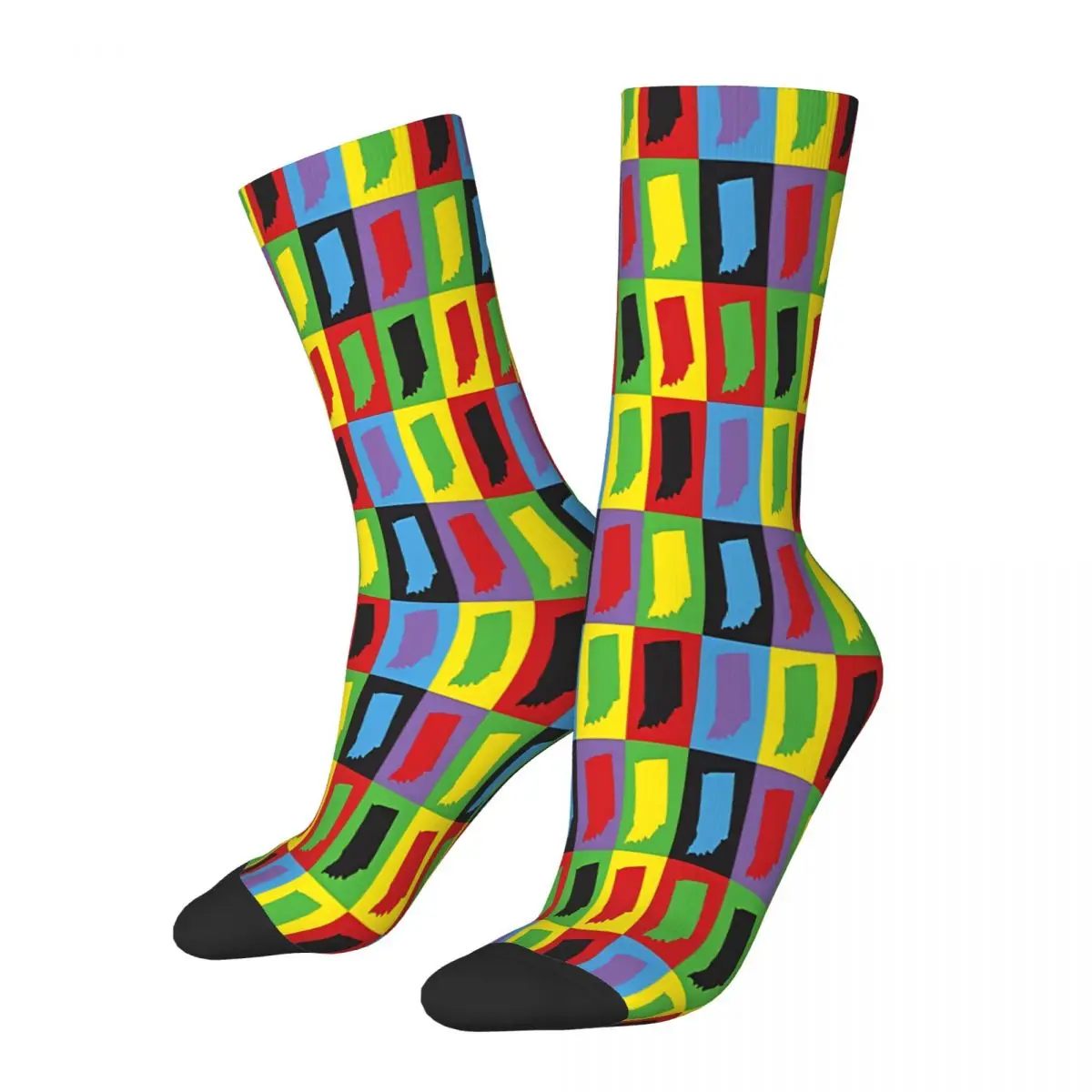 

Indiana State Pop Art Socks Male Mens Women Spring Stockings Printed