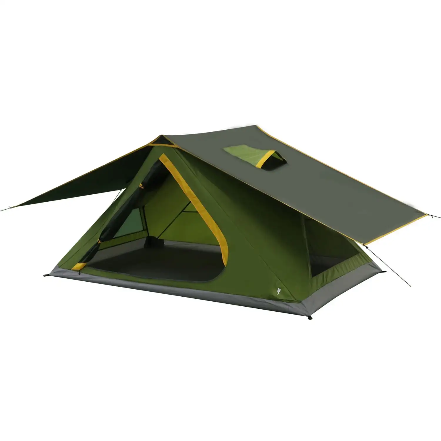 

Ozark Trail 2-Person Instant Hub Tent, Green, Dimensions: 57.48"x88.58"x51.18", 7.5 lbs.