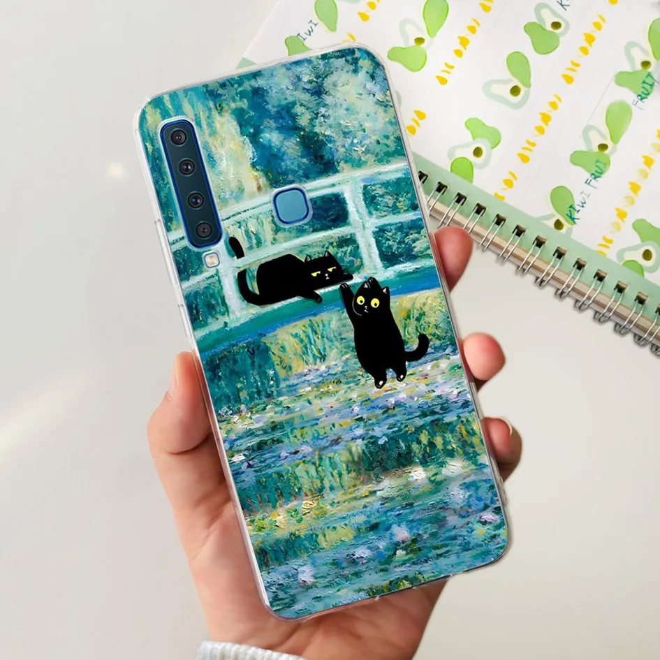 Floral Clear Soft TPU Silicone Phone Case - Elegant Protective Cover for Samsung Galaxy A9 2018