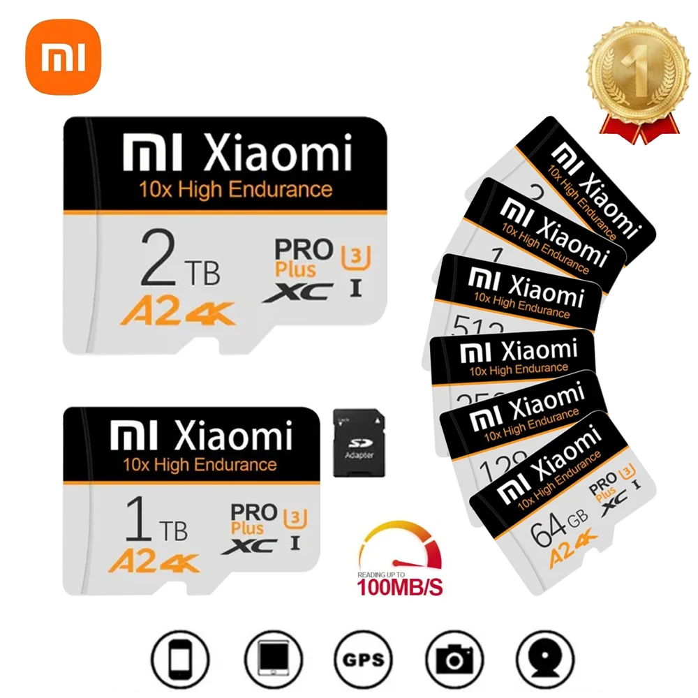 Xiaomi Original Memory Card 2Tb 1Tb Hight Speed Endurance A2 4K Mini Tf Card 512Gb 256Gb 128Gb Flashcard Per Smartphone/Fotocamera