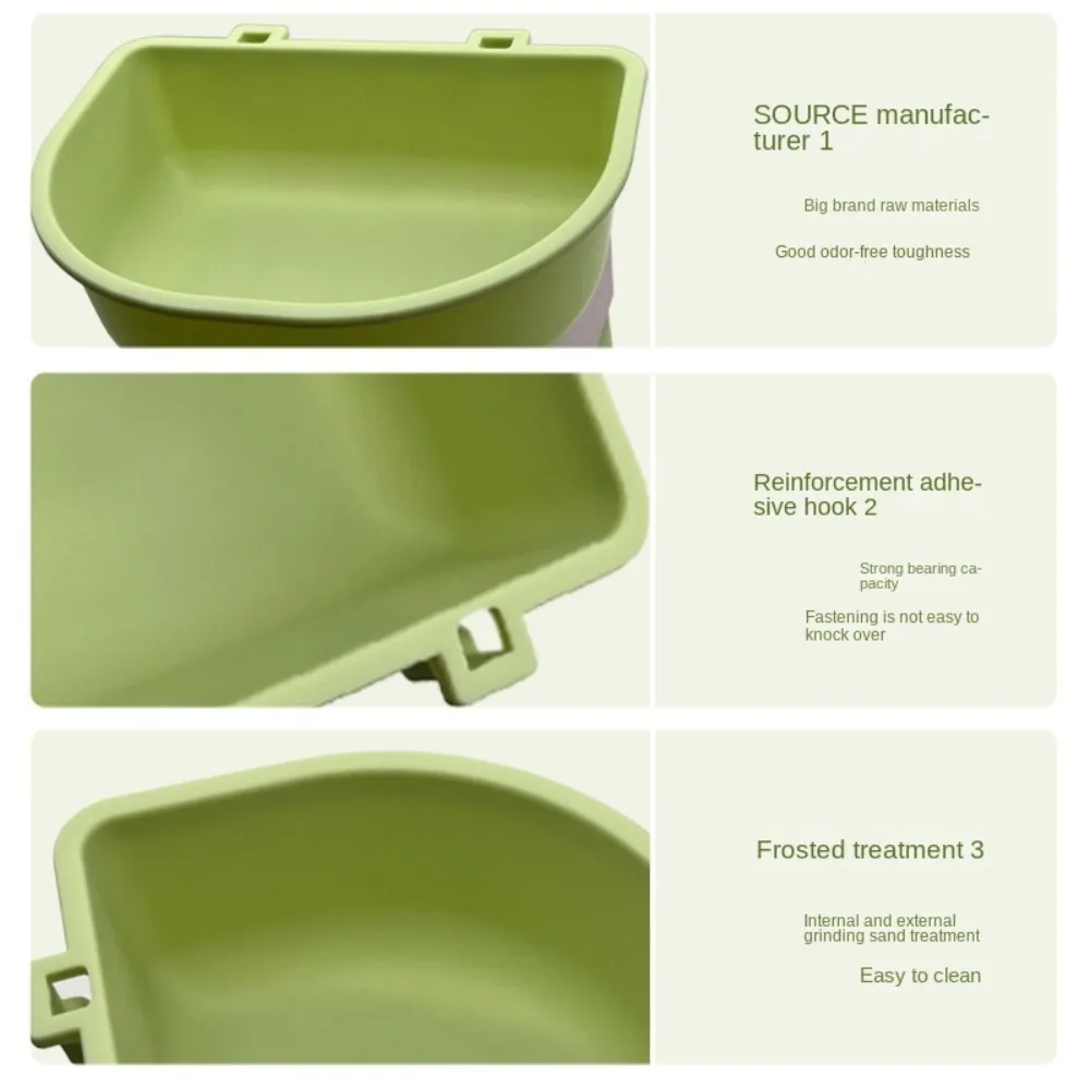 Portable Plastic Dog Hanging Bowl Durable Cheap Pet Feeding Bowl Cat Dog Food Plastic Dog Cage