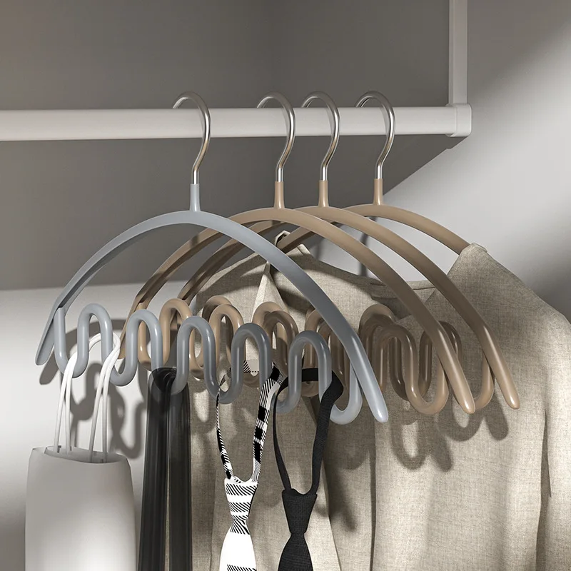 

5Pcs Clothes Hangers Multi-function Coat Hangers for Clothing Store Anti-slip Drying Rack Wardrobe Space Saver Bags Storage Rack