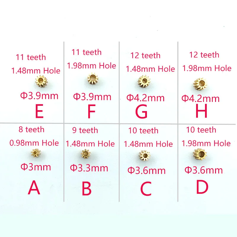 0.3M moduł 8T 9T 10T 11T 12T 13T 14T 15T 16T 17T 18T zęby metalowe mosiężne miedziane motoreduktor wrzeciono pasujące 1mm 1.5mm 2mm wał