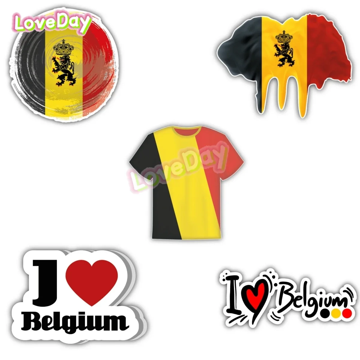 

I Love Belgium Flag Sticker Belgium Label Car Bumper Sticker Decal Vinyl Waterproof Car Accessories Sticker
