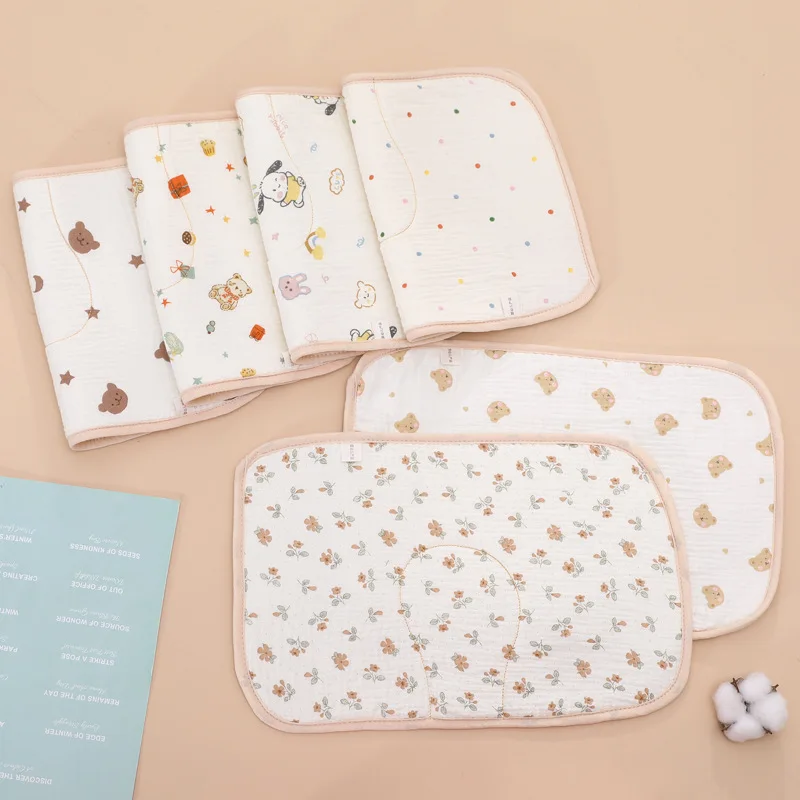 Newborn baby cloud pillow flat pillow cartoon cute anti-spit milk baby