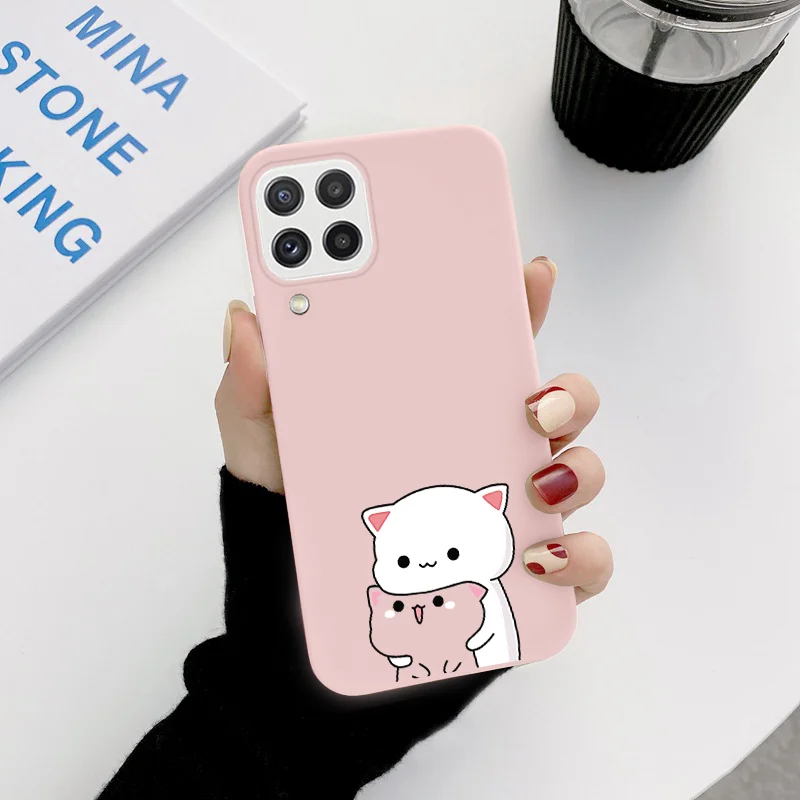 samsung silicone cover Dành Cho Samsung Galaxy Samsung Galaxy A22 4G 22 Ốp Lưng 5G Hoa Điện Thoại Coque Cho Samsung GalaxyA22 Chống Sốc Khủng Long Con Cú ốp Fundas Ốp Lưng samsung silicone