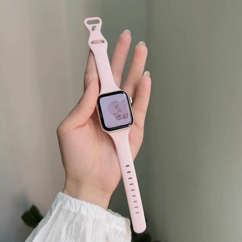 Silicone Loop Strap for Women - Durable Rubber Watch Band Replacement