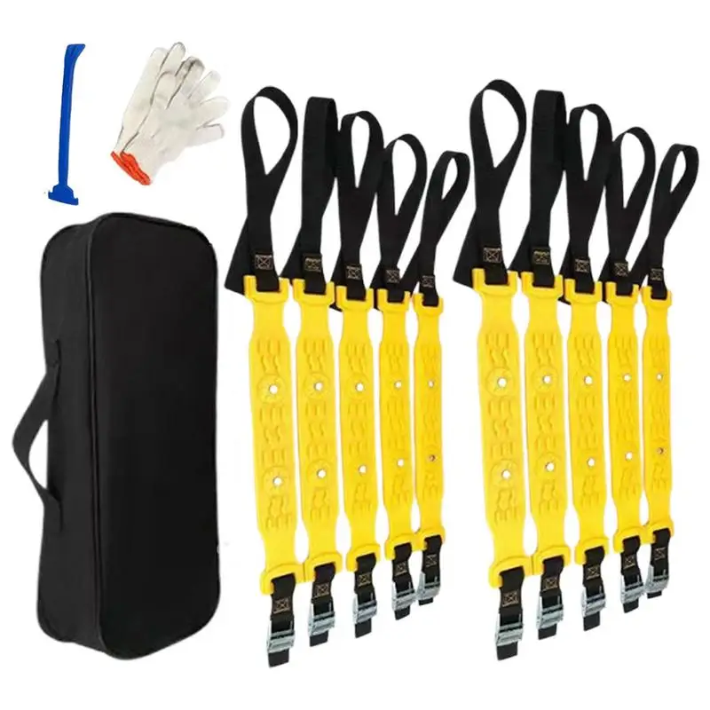 10pcs car Snow chains Anti Snow auto Tire Chains Heavy Duty Traction Tire Chains Traction Mud for Emergency ICE Mud