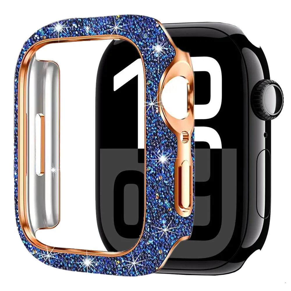 Women's Crystal Diamond Protective Watch Case with Screen Glass