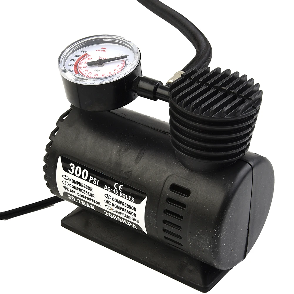 

Inflator Electric Air Pump 300 PSI Accessories 12V 25L/min Compressor Igniter Use Portable Replacement Tire New