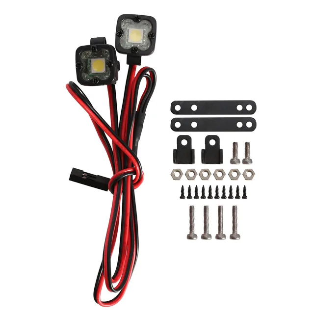 INJORA RC Car Bright LED Lights Headlight Spotlight for 1/10 RC Crawler Axial TRX4 TRX6 SCX10 90046 Wraith Redcat Gen8 5