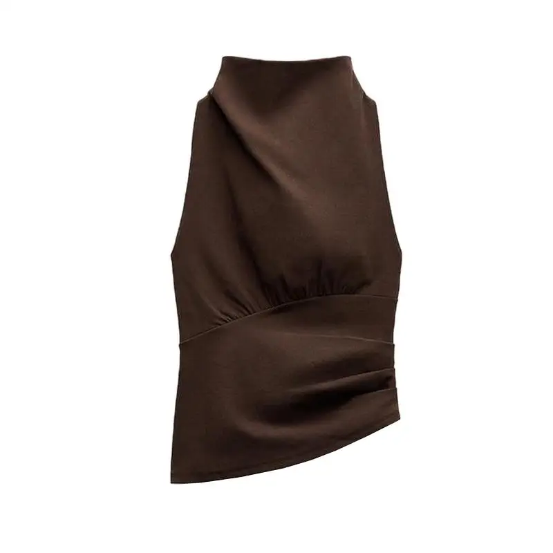 Faionable ort Bal Svel Ne Hanging Vest Women's New Autumn Winter Polyester Fiber 00% Regular Length Top