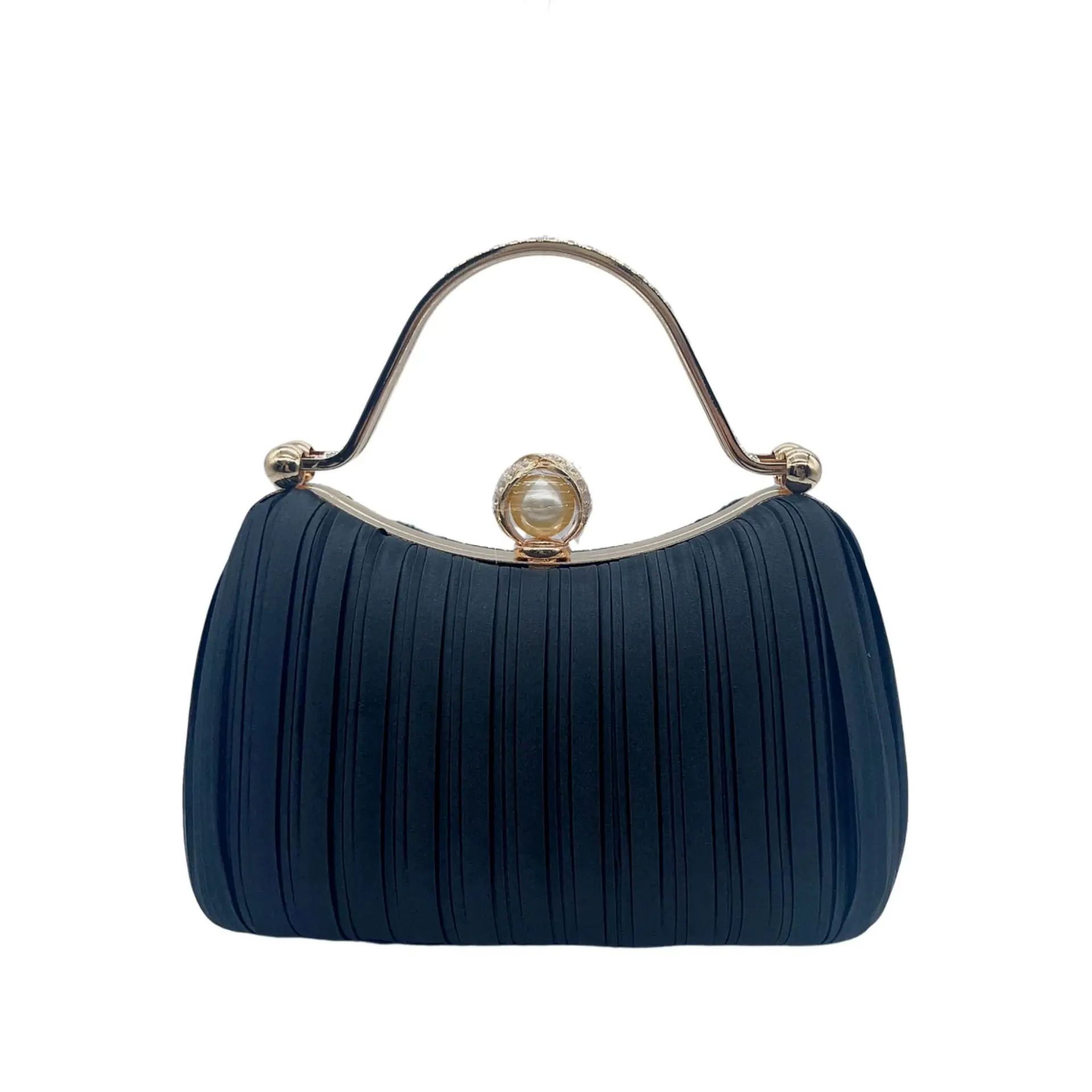 Vintage Temperament plissierte Abend tasche elegante Retro Mode grün beige runde Kreise Handtasche für Frauen Hochzeits feier Clutch – Detail 8