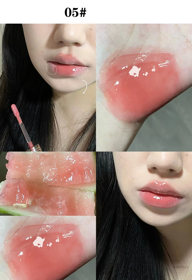 Hydrating Lip Glaze Gloss Plumping Non-stick Waterproof Pink Tint_voghion.com
