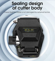 AUA-6C High Precision Fiber Cleaver, FTTH Hot Melt Cold Connection, Optical Fiber Cable Cutting Knife Tools, 16 Face Blade