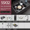 Bar Sinks Nano Black Hidden  Single Groove Multifunctional Kitchen Invisible Sink Small Cup Washing Sink 6