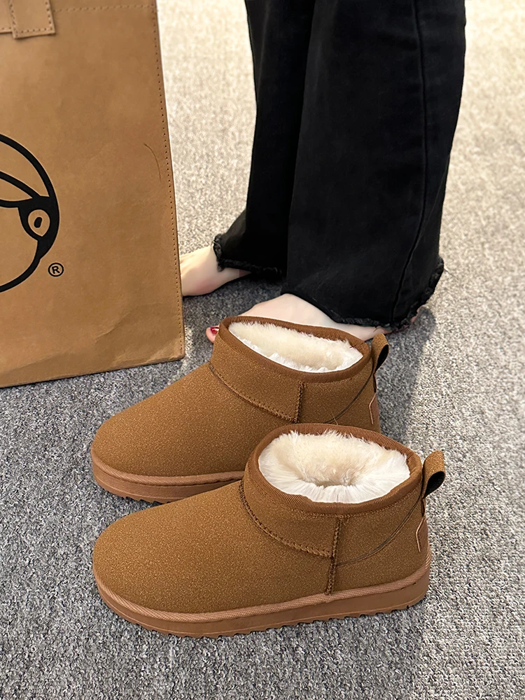 

Женские ботинки на плоской подошве, зимняя обувь, австралийская роскошная дизайнерская женская обувь с круглым носком, сапоги на платформе для сабо, женские низкие резиновые сапоги 2023 Sn