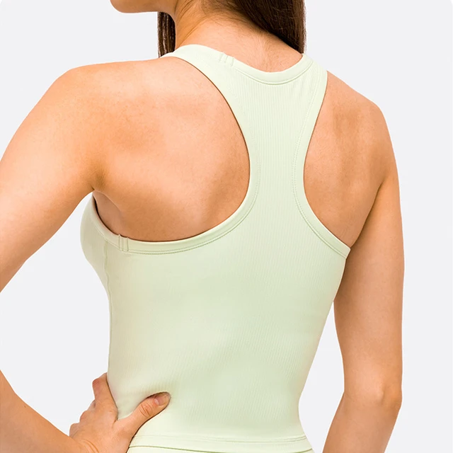 Yoga Ribbed Racerback Texsure Crop Tank Workout Gym Bras Women Racerback  Vest Sexy Sports Sleeveless Shirt Athletic Gym Crop Tops - China Yoga and  Gym price
