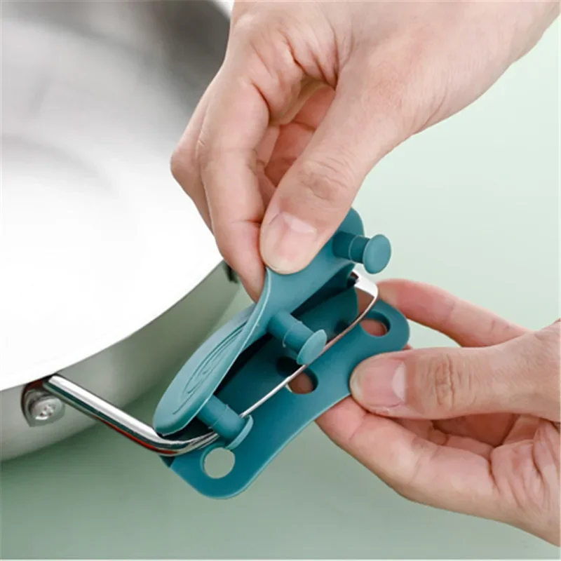 1 Pair of Silicone Handles Anti-scalding Non-slip Silicone Pot Handle Cover Heat Insulation Handle Cover Kitchen Accessories